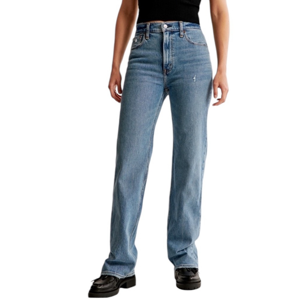 Abercrombie & Fitch 90’s Relaxed High Rise Jean Size 32 (14) HEMMED